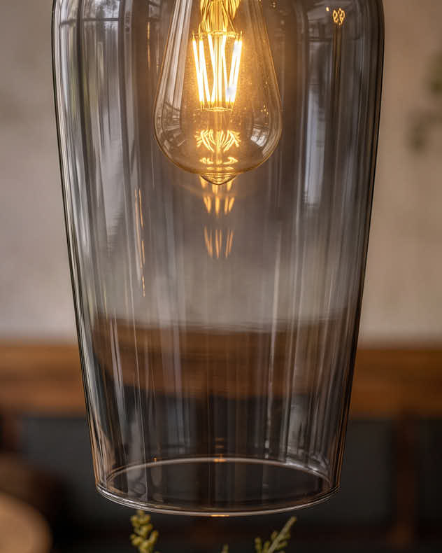 Fontaine Smoked Glass Pendant Light