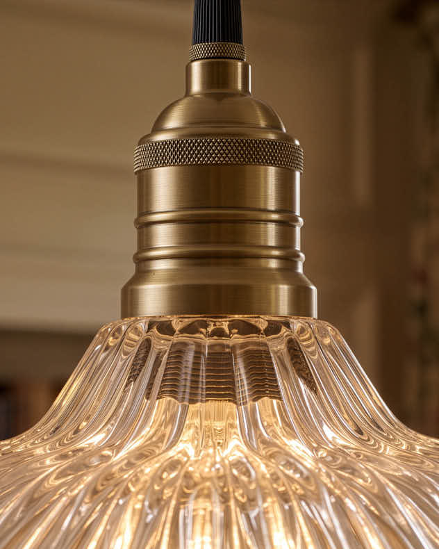 Crystal Fleur Glass Ceiling Light