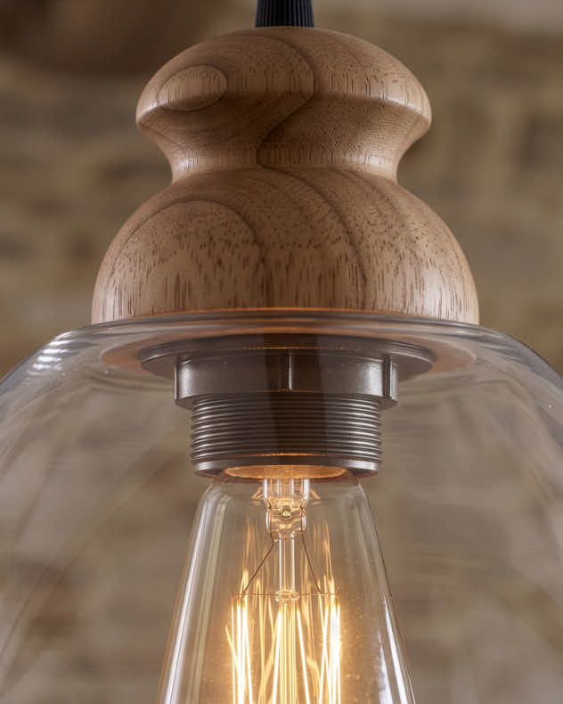 Clear Glass Globe Pendant Light