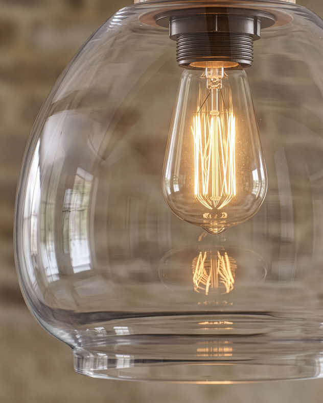 Clear Glass Globe Pendant Light