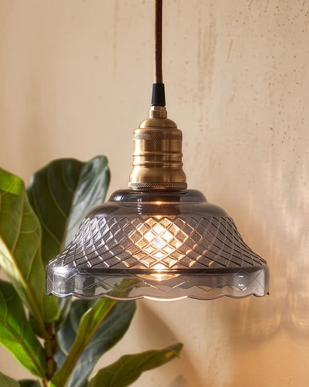 Vintage Quilted Pendant Ceiling Shades