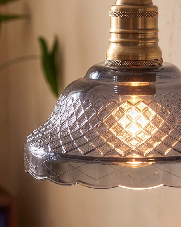Vintage Quilted Pendant Ceiling Shades