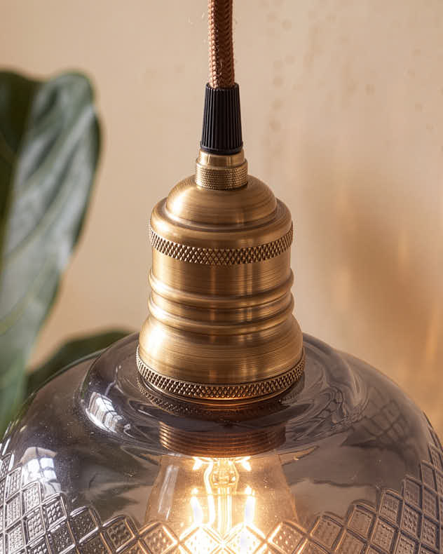 Vintage Quilted Pendant Ceiling Shades