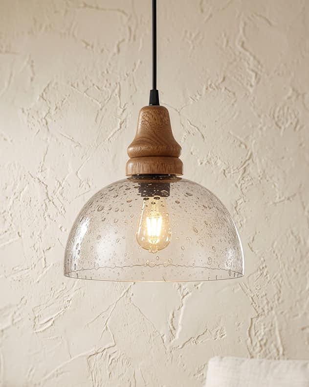 Clear Glass Dome Ceiling Shade