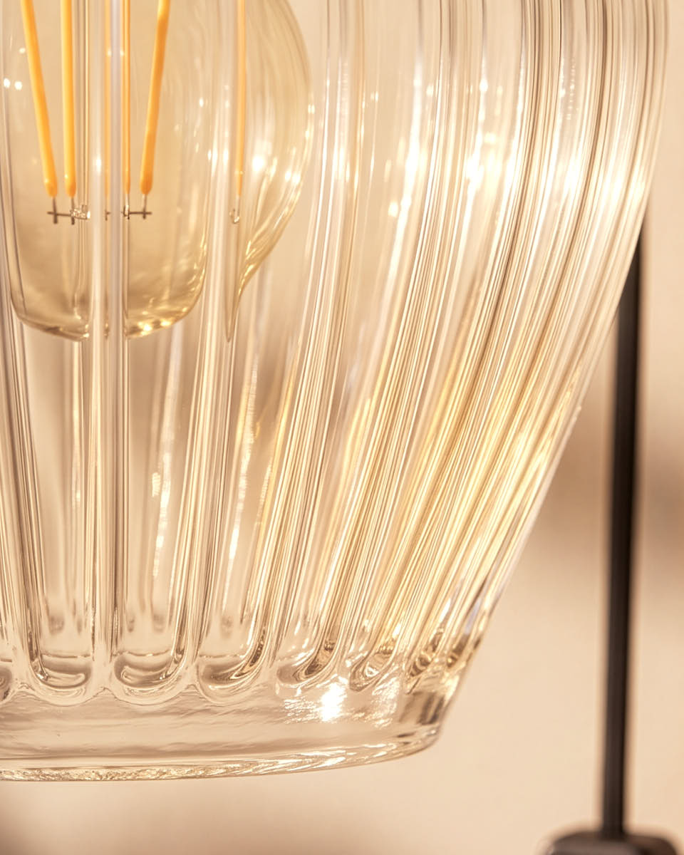 Pleated Brass Wall Light
