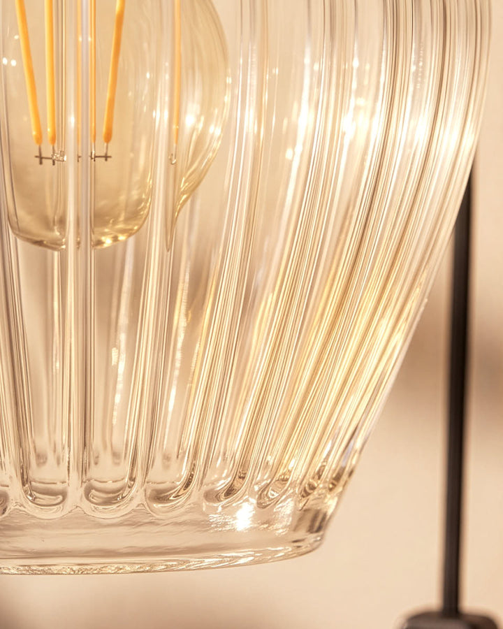 Pleated Brass Wall Light