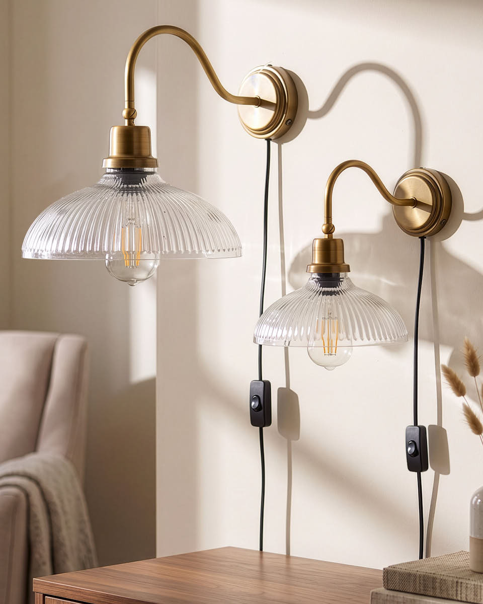 Glass Curve Wall Light