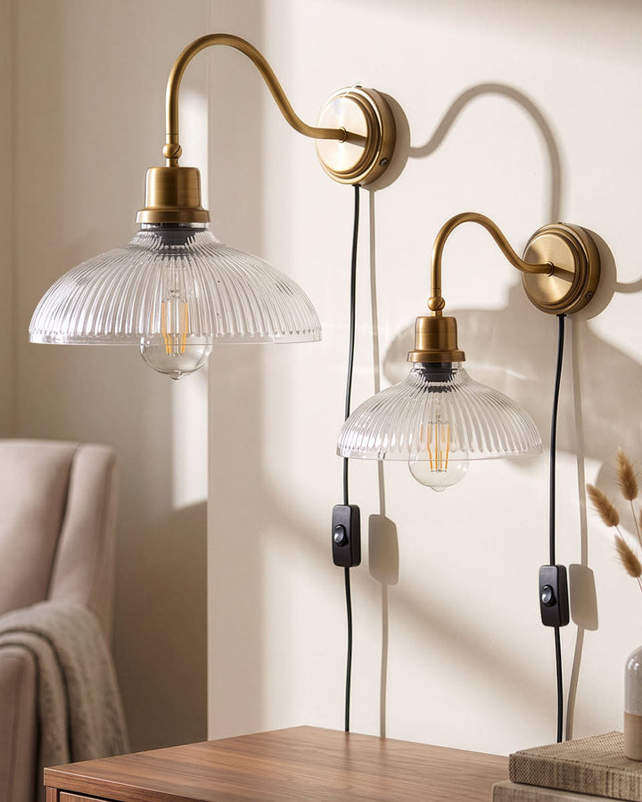Glass Curve Wall Light