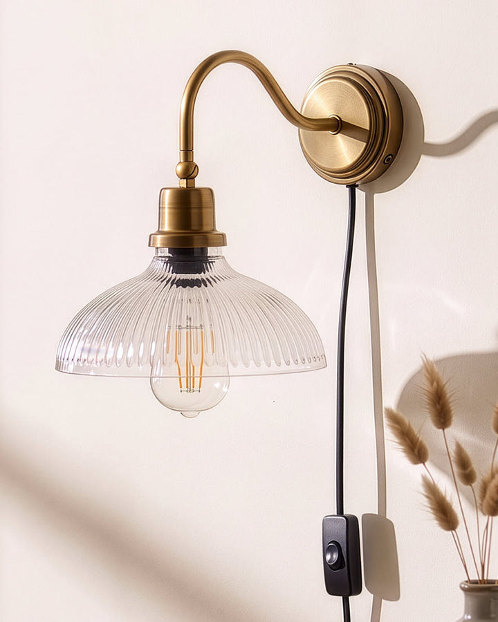 Glass Curve Wall Light