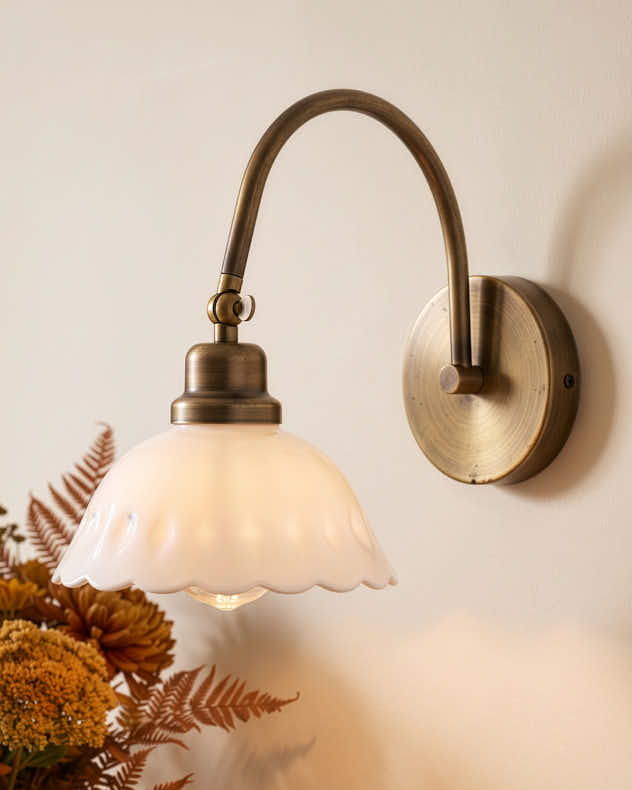 Ivory Fleur Wall Light
