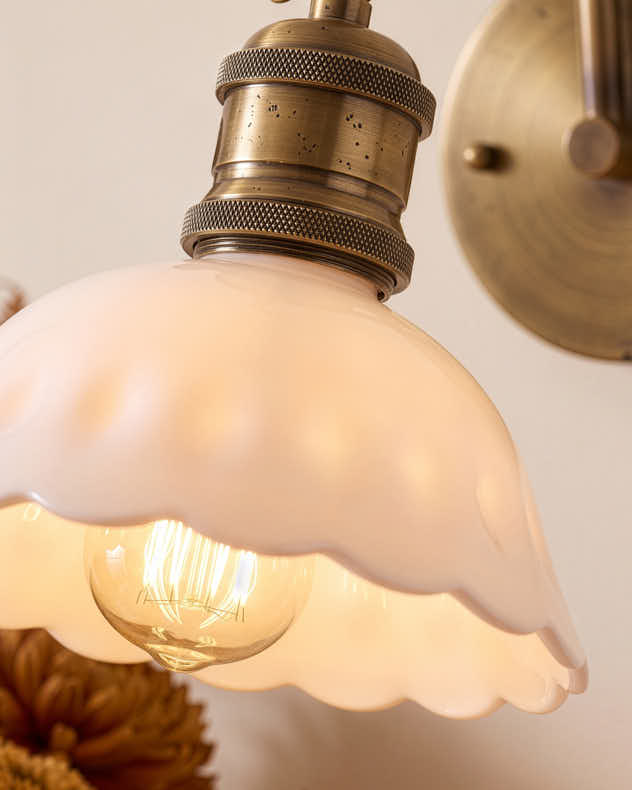 Ivory Fleur Wall Light