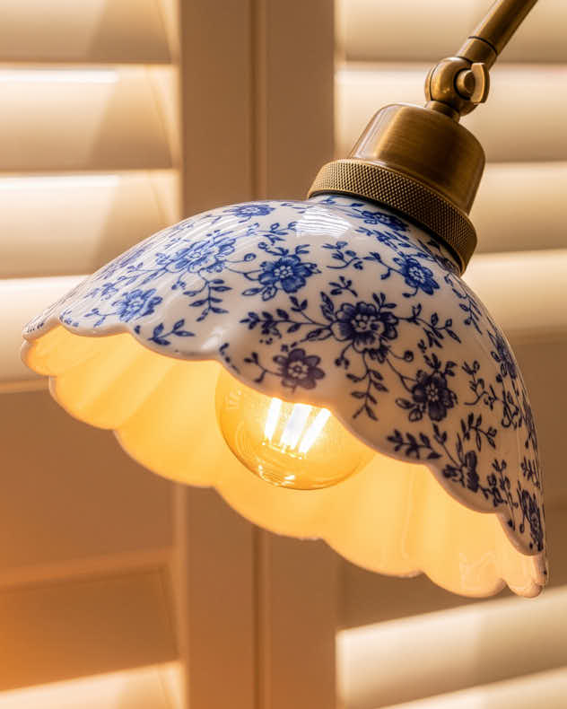 Blue Gardenia Pendant Shade