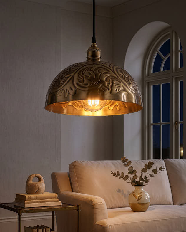 Baroque Metal Pendant Light