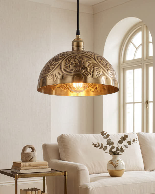 Baroque Metal Pendant Light