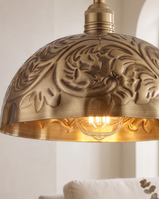 Baroque Metal Pendant Light