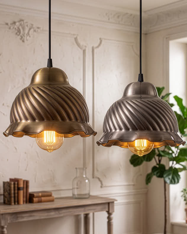 Floral Metal Pendant Light