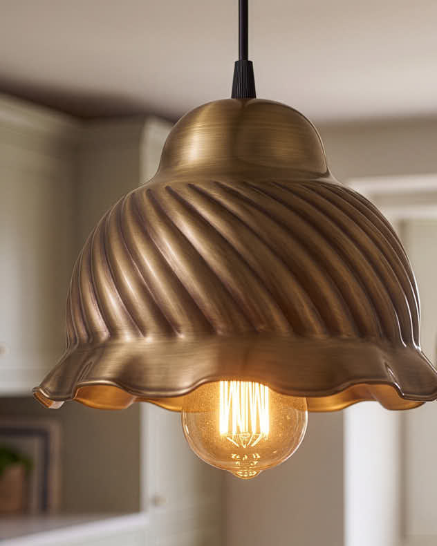 Floral Metal Pendant Light