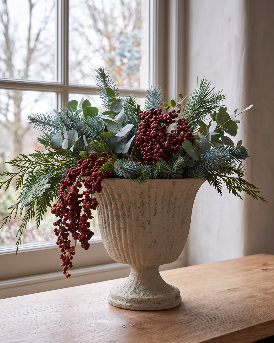 Stone Effect Fluted Planter