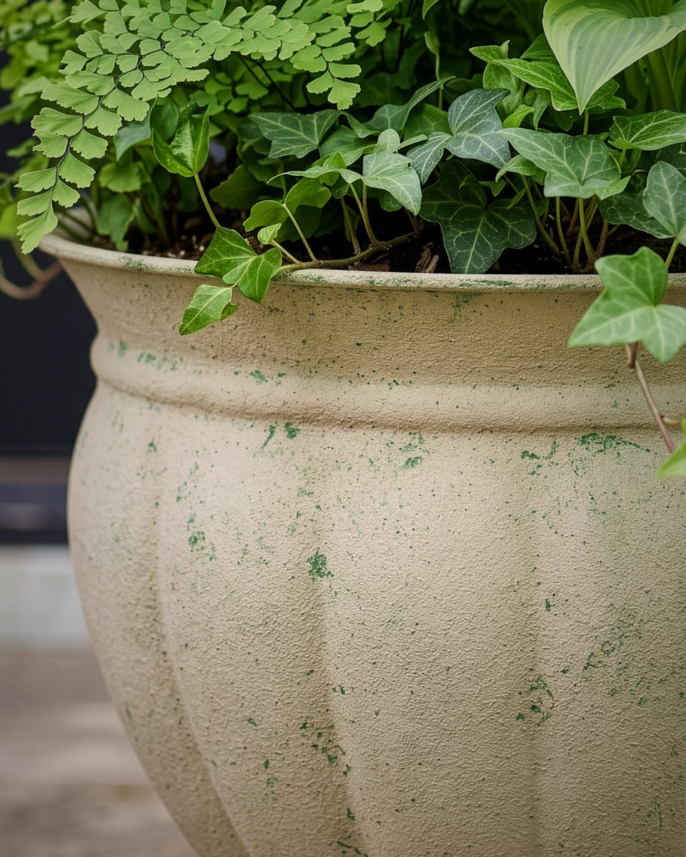 Round Stone Finish Urn Planter