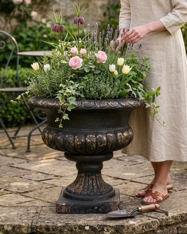 Grecian Black Planter