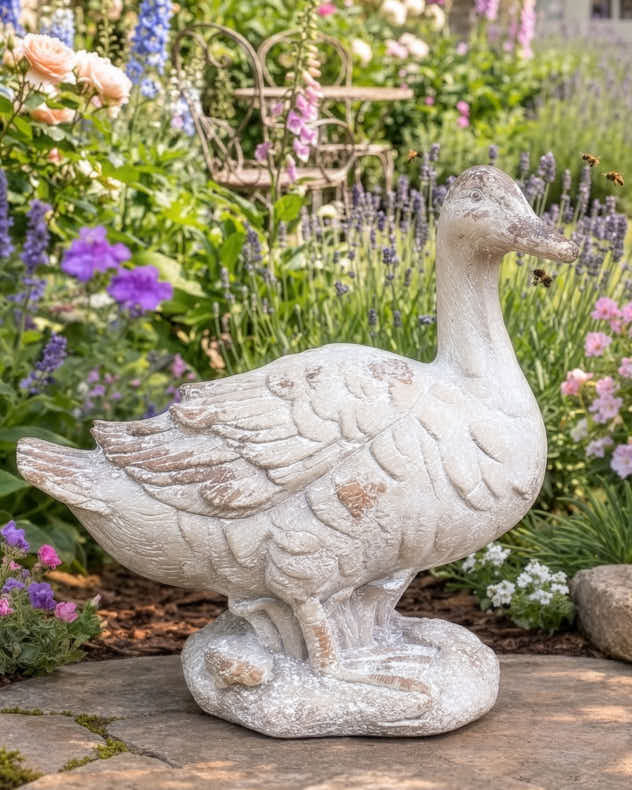 Distressed Duck Garden Ornament