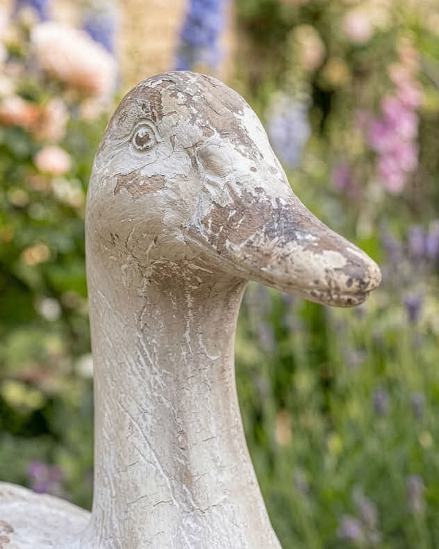 Garden Ornaments - Distressed Duck Garden Ornament
