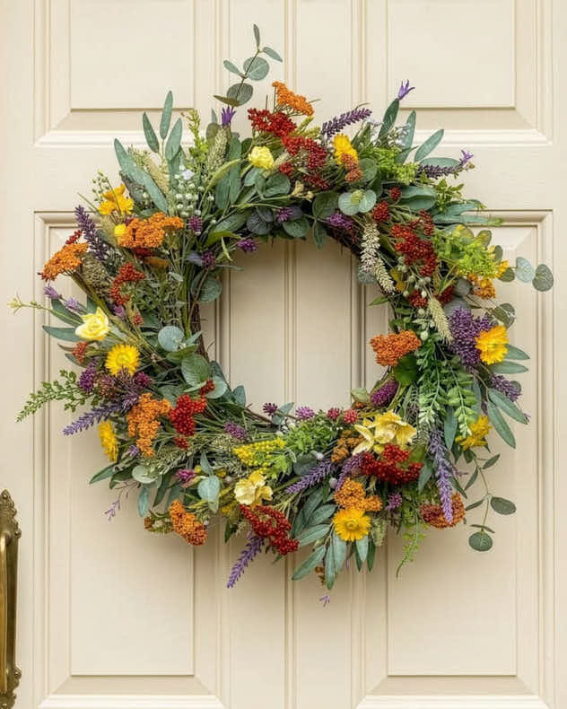 Wildflower & Eucalyptus Spring Wreath
