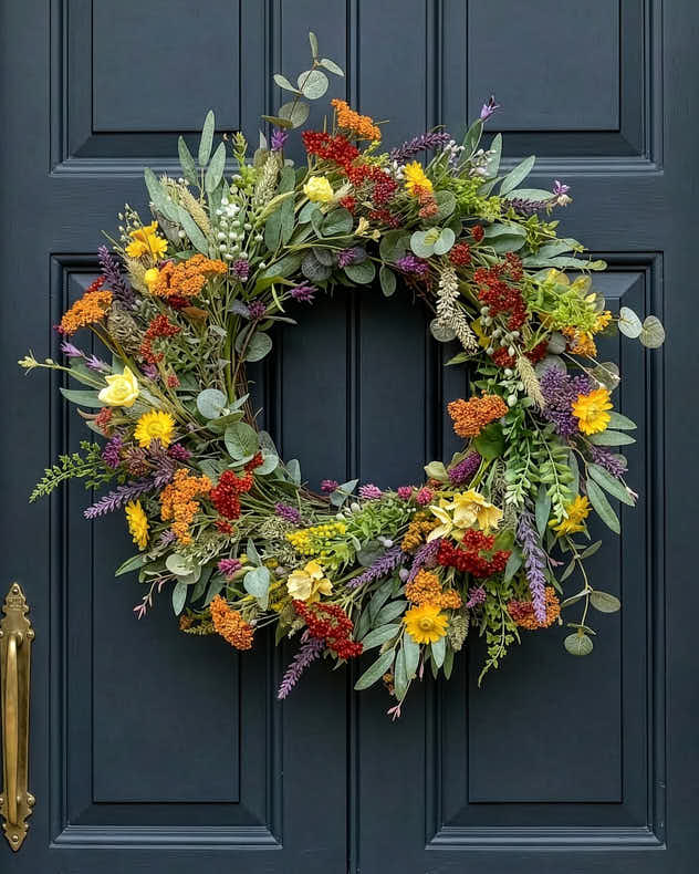 Wildflower & Eucalyptus Spring Wreath