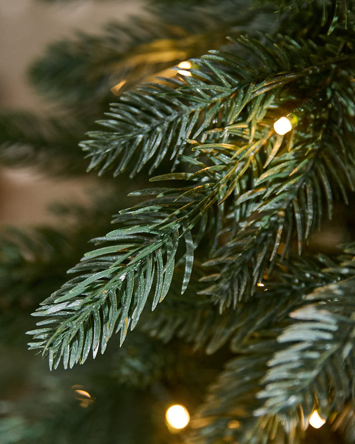Evergreen Pre-Lit Fir Christmas Tree in Faux Wood Pot 7ft
