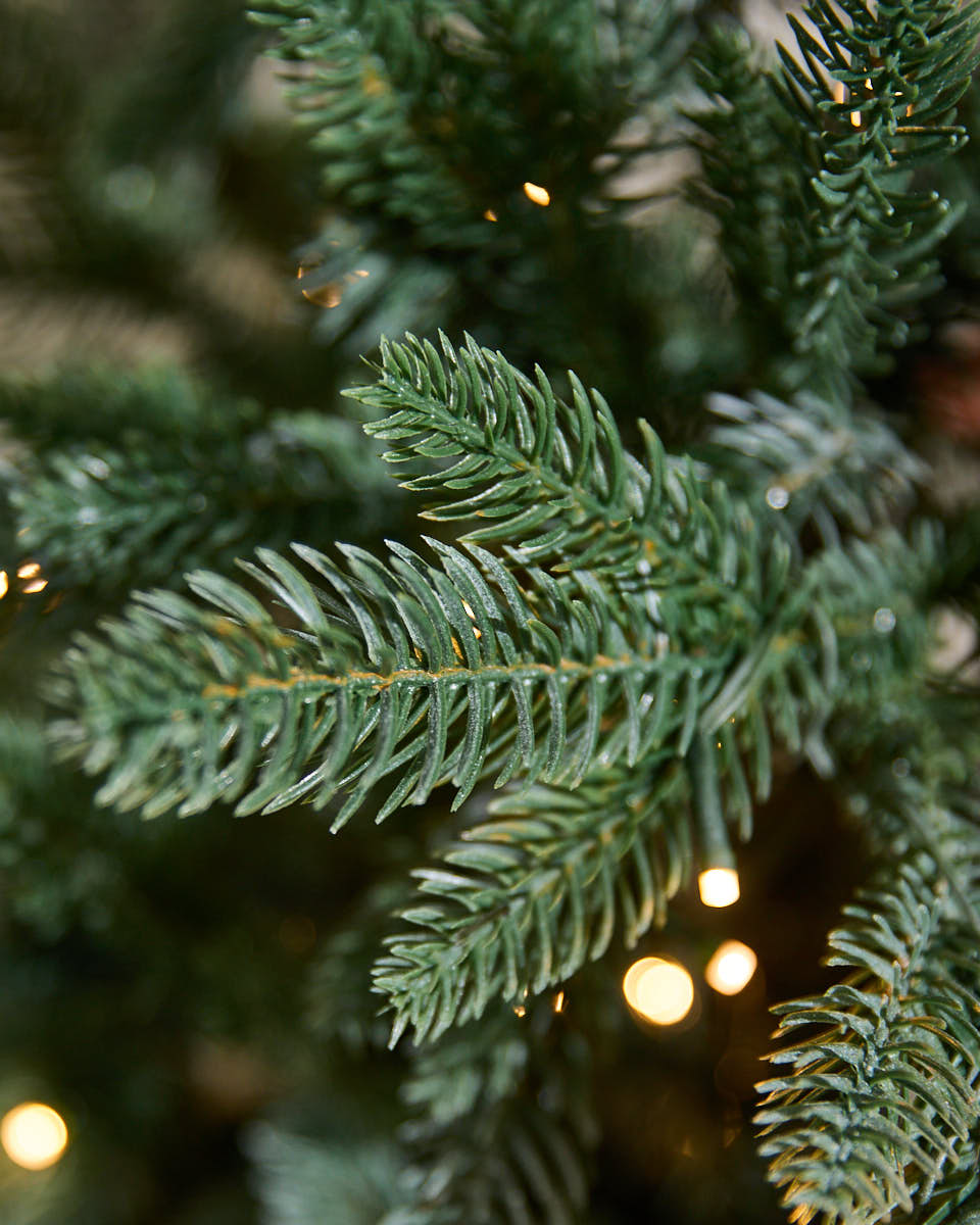 Evergreen Pre-Lit Fir Christmas Tree in Faux Wood Pot 7ft