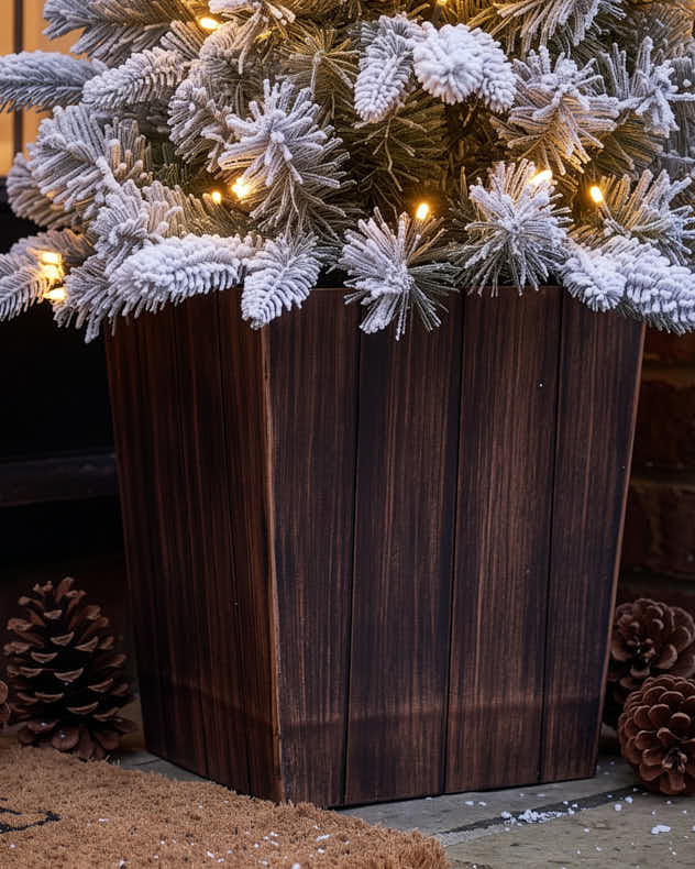 Winterlight Frosted Artificial Front Door Tree 3ft