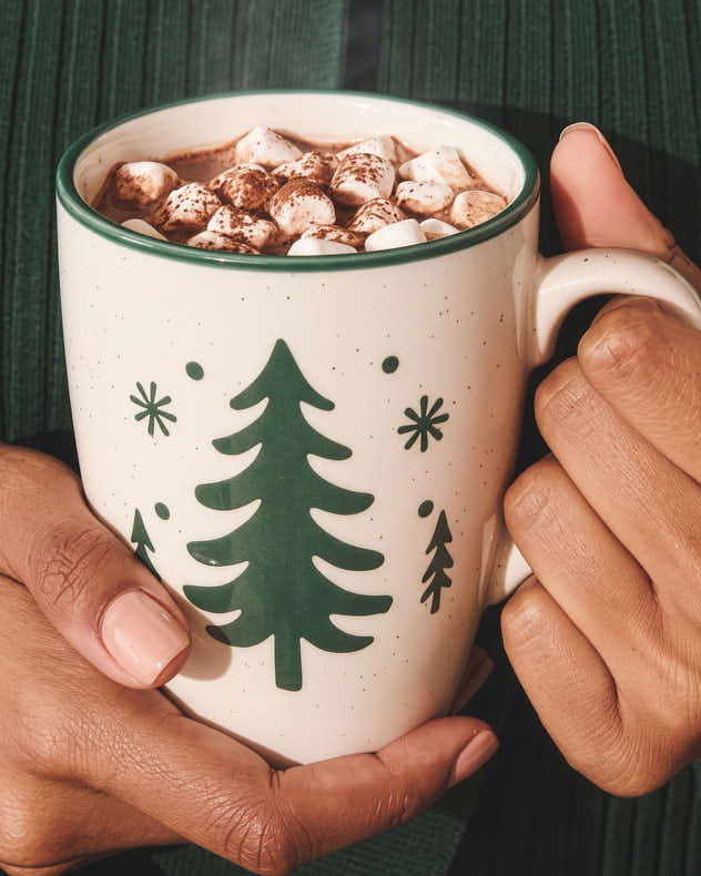 Set of 2 Snowy Forest Mugs