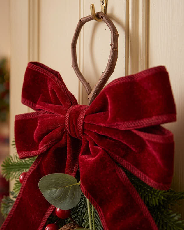 Merlot Yule Teardrop Swag 15"