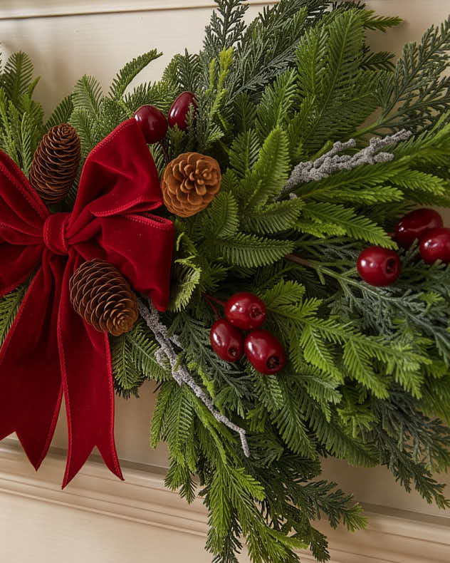 Merlot Yule Swag 30"