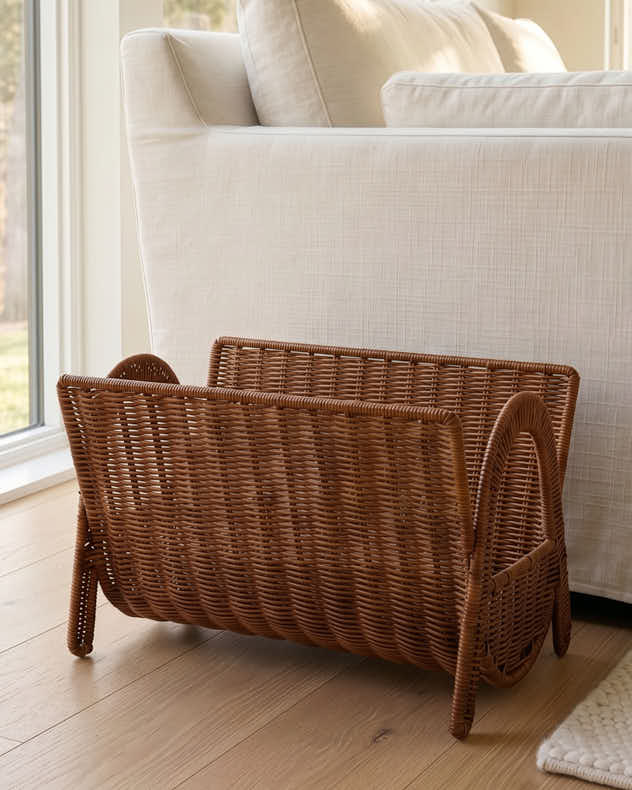 Farnsworth Rattan Magazine Holder