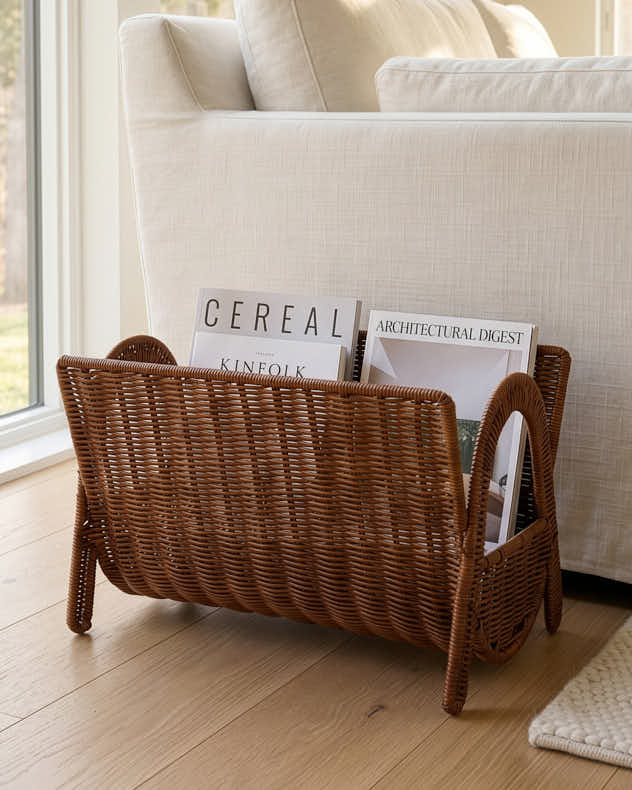 Farnsworth Rattan Magazine Holder