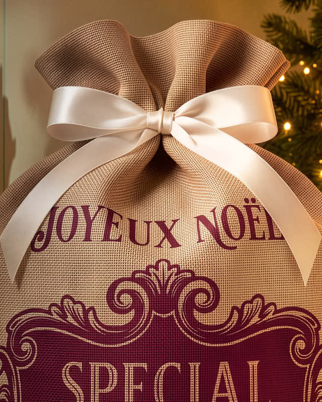 Personalised Joyeux Noel Christmas Jute Sack