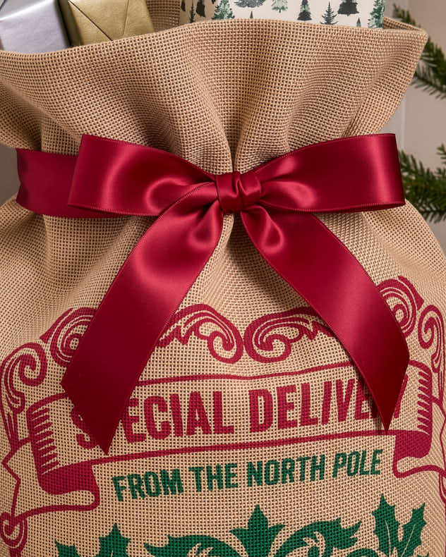 Personalised Holly Christmas Gift Sack