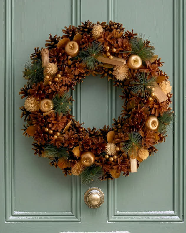 Golden Grandeur Wreath 39cm