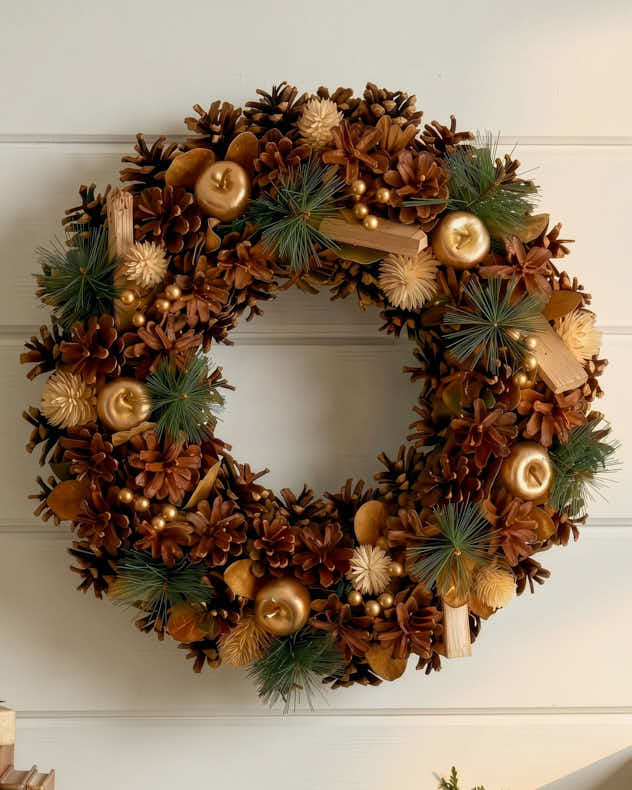 Golden Grandeur Wreath 39cm