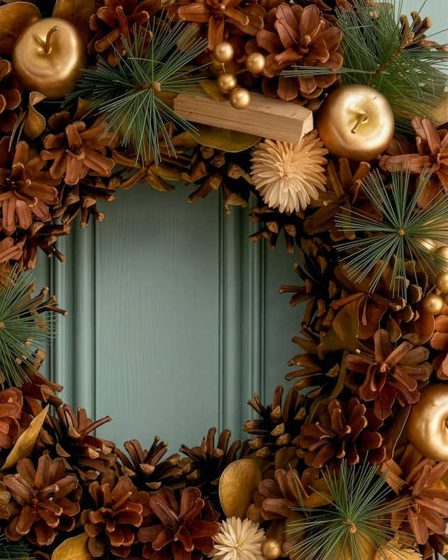 Golden Grandeur Wreath 39cm
