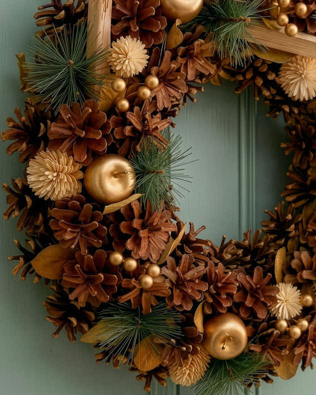 Golden Grandeur Wreath 39cm