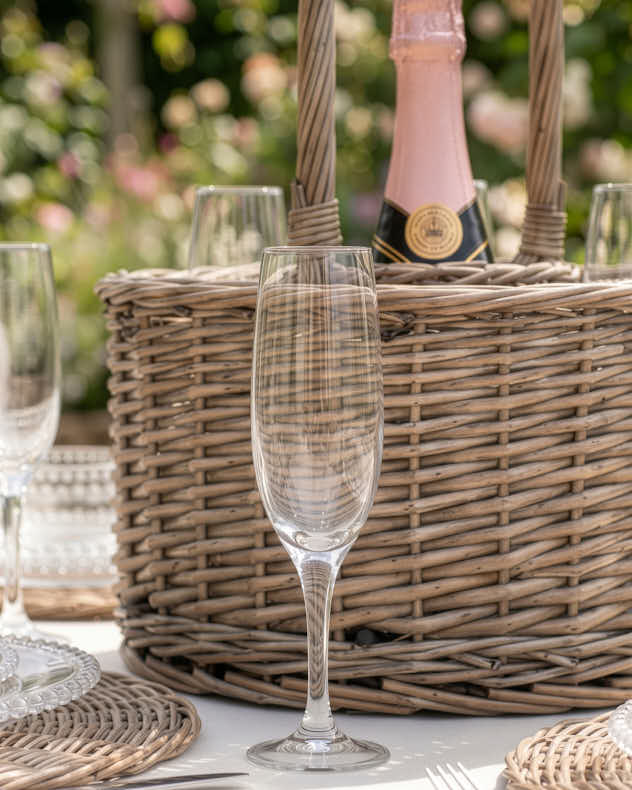 Wicker Bottle and Glass Holder
