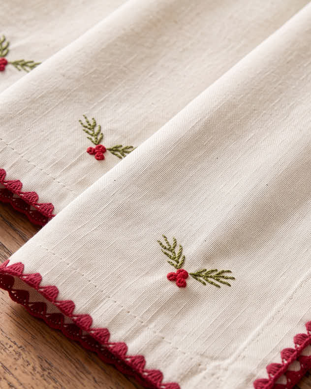 Set of 4 Hulver Embroidered Napkins