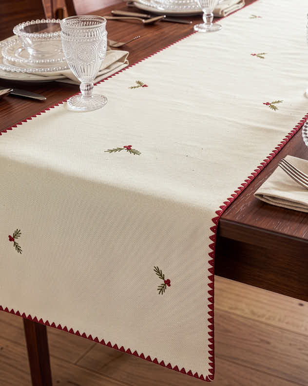 Hulver Embroidered Table Runner - 180cm