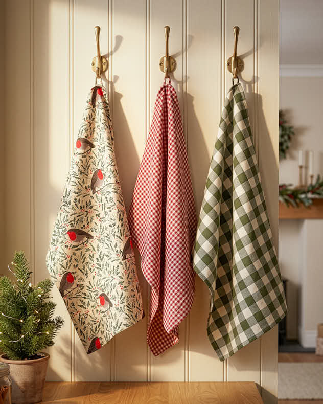 Set of 3 Eastbury Robin Tea Towels