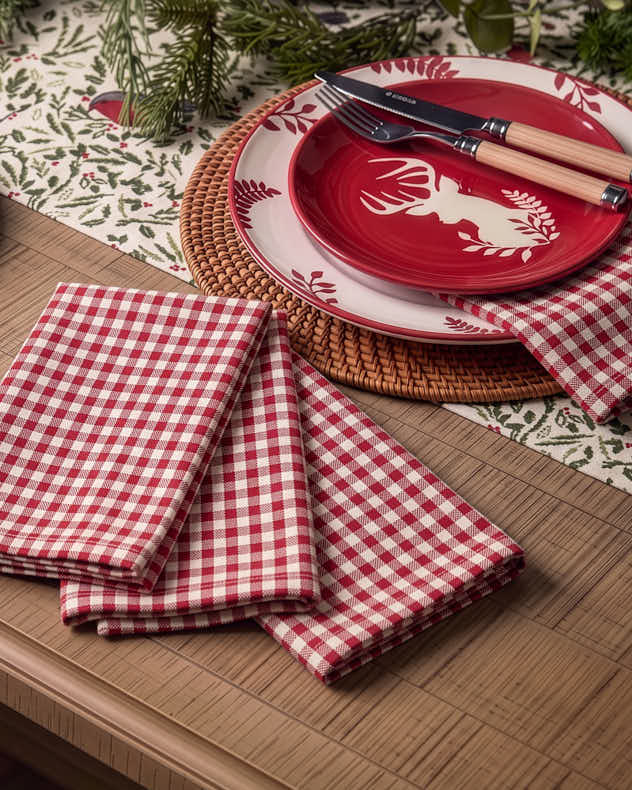 Set of 4 Piana Gingham Napkins