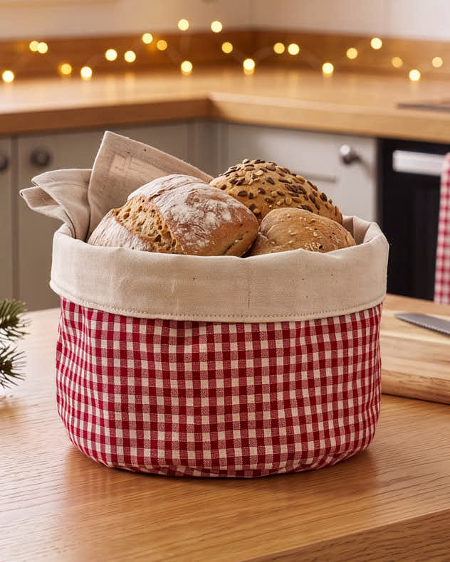 Piana Gingham Bread Basket