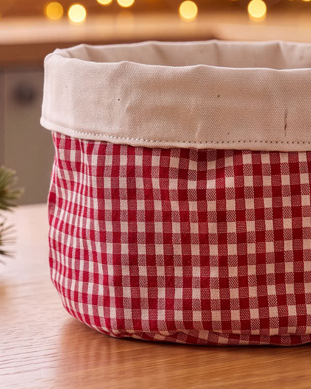 Piana Gingham Bread Basket
