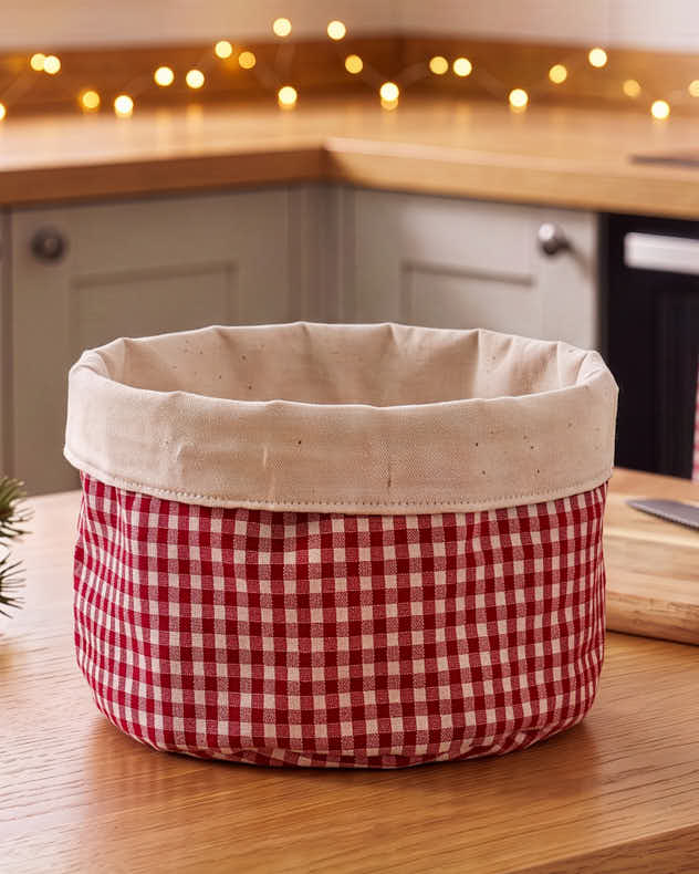 Piana Gingham Bread Basket
